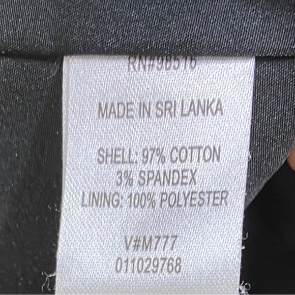 COLDWATER CREEK Blazer Symmetrical Paisley Floral Open Front Cotton Size 10 - Picture 6 of 8